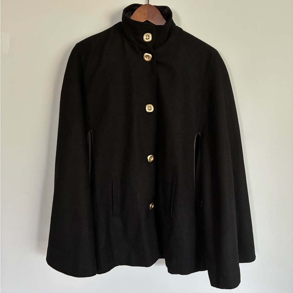 mark. Black Cape with Gold Buttons